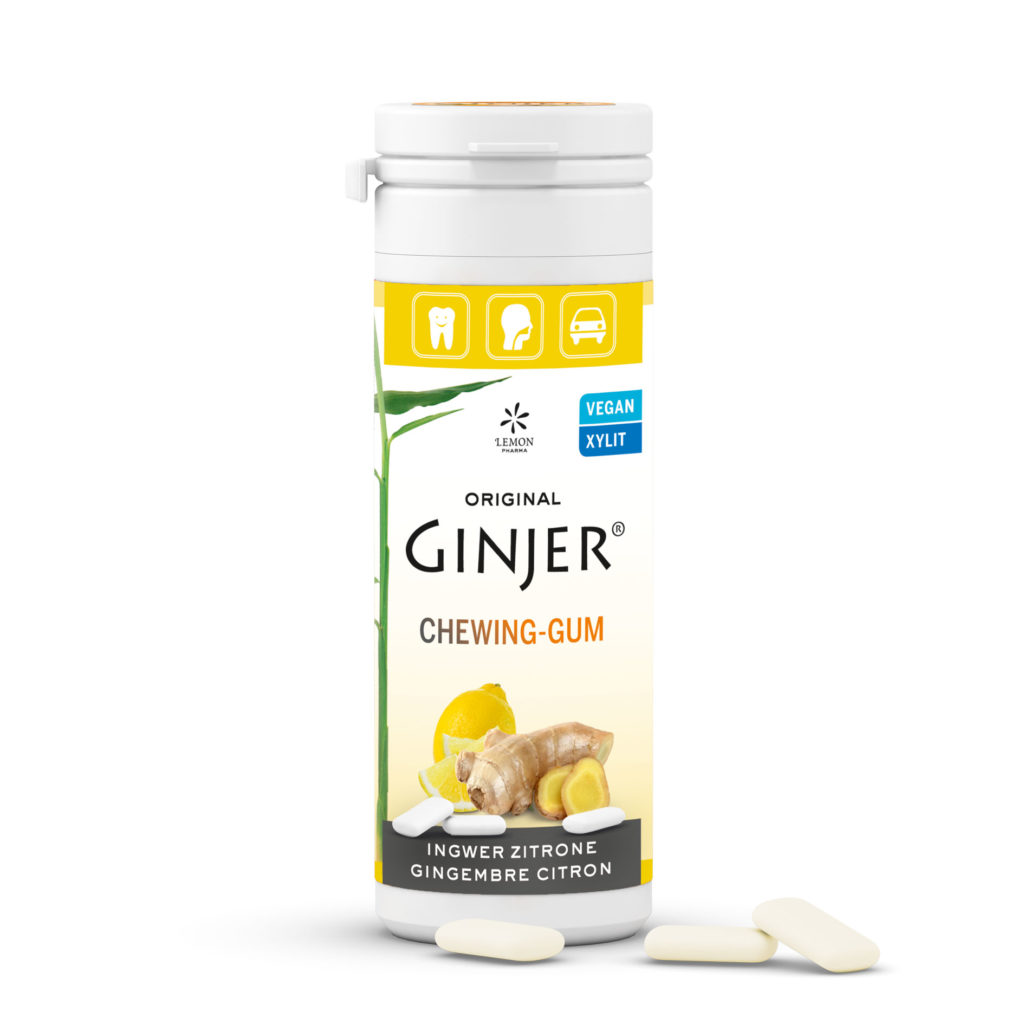 GINJER®ginger chewing gum – Lemon